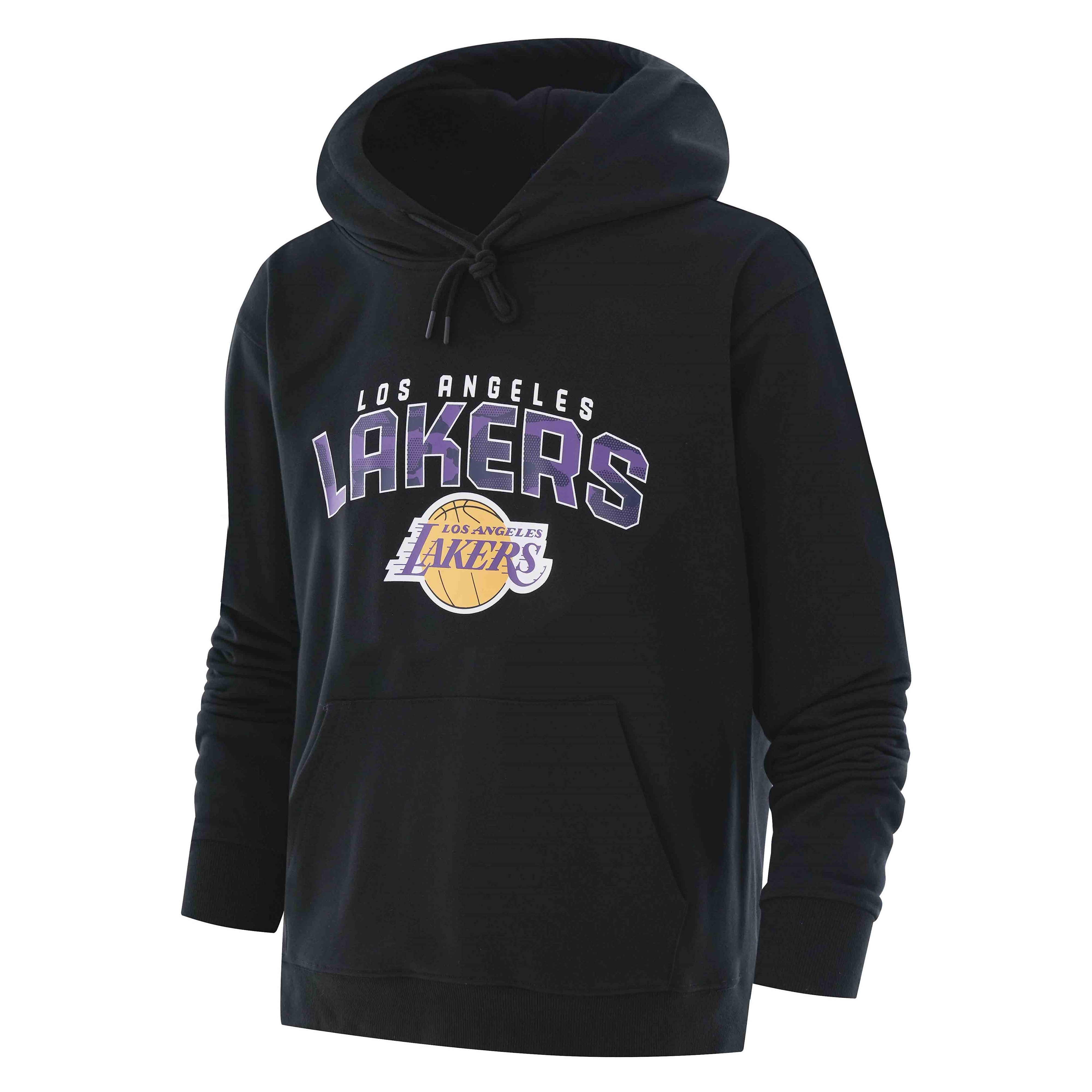 NBA Team Series Los Angeles Lakers Logo Pullover Hoodie Midnight Black Unisex F3APFA22HD13663LAL