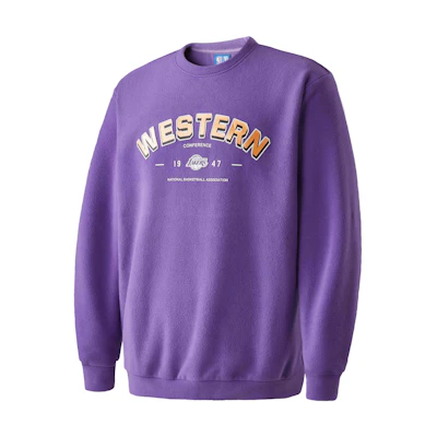 NBA Team Series Los Angeles Lakers Purple Letter Print Loose-Fit Sweatshirt Unisex APCRE00112LAL19