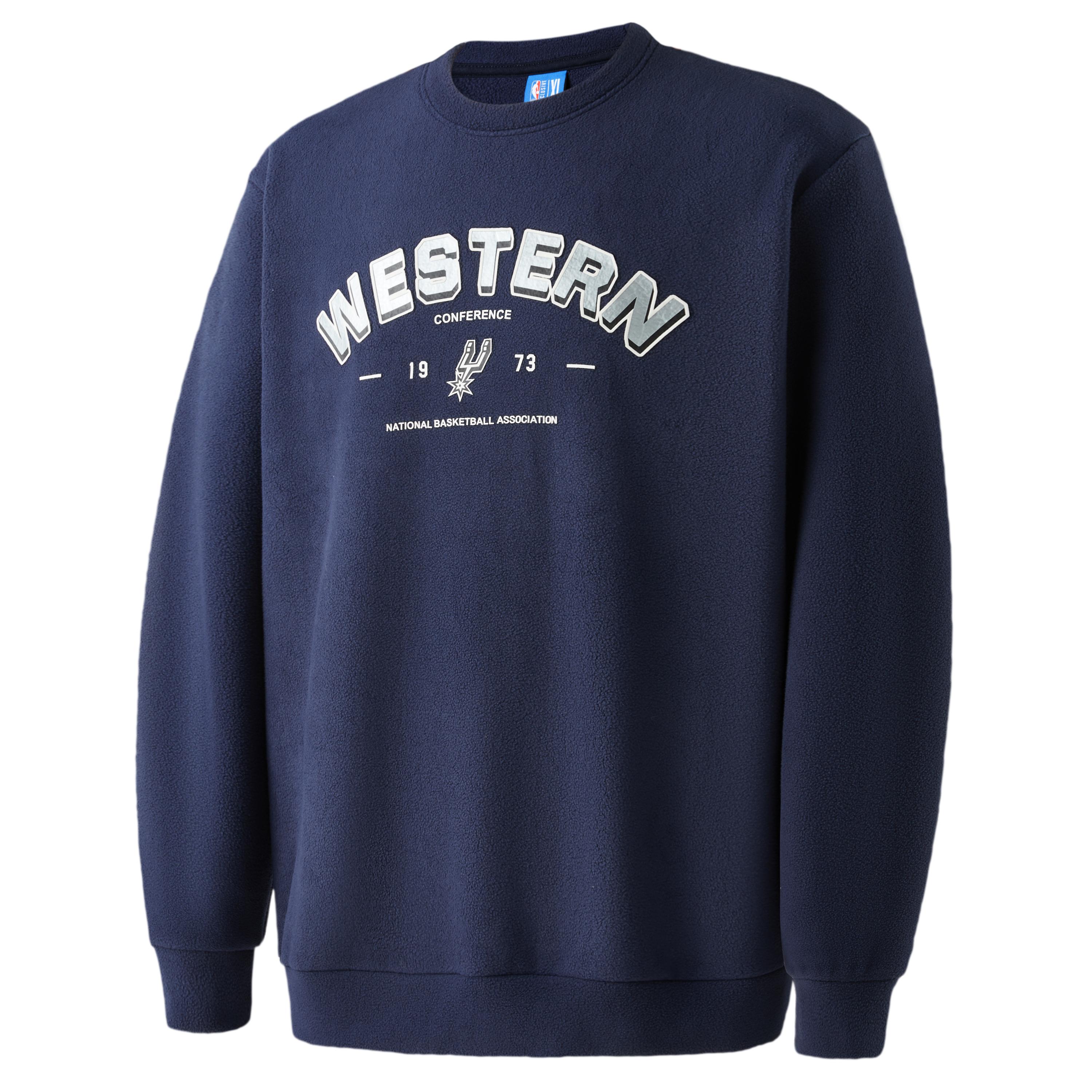 NBA Team Series San Antonio Spurs Navy Unisex Loose Fit Logo Long Sleeve Sweatshirt APCRE00112SAS16