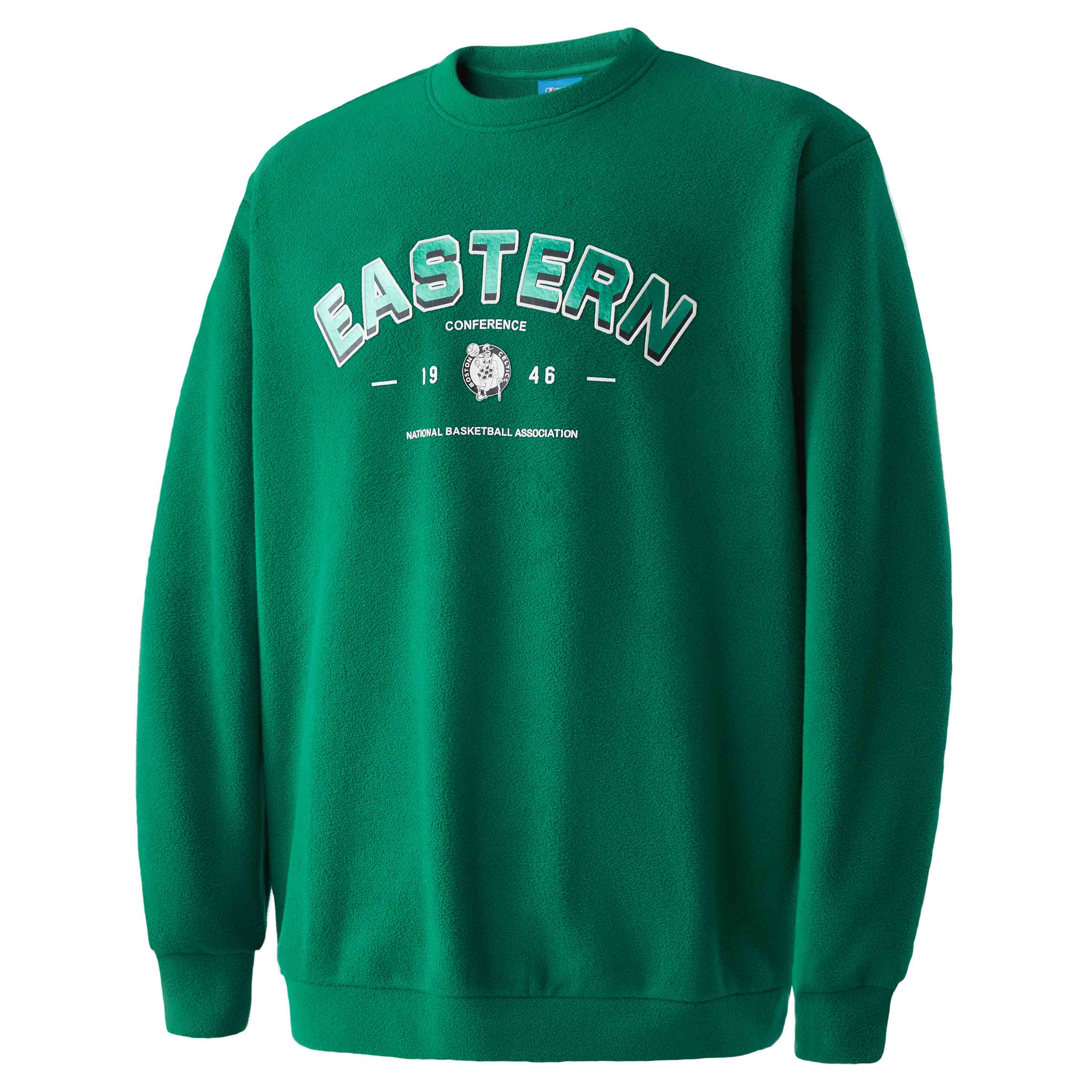 NBA Team Stories Boston Celtics Letter Print Oversized Long Sleeve Sweatshirt Green APCRE00112BOS07