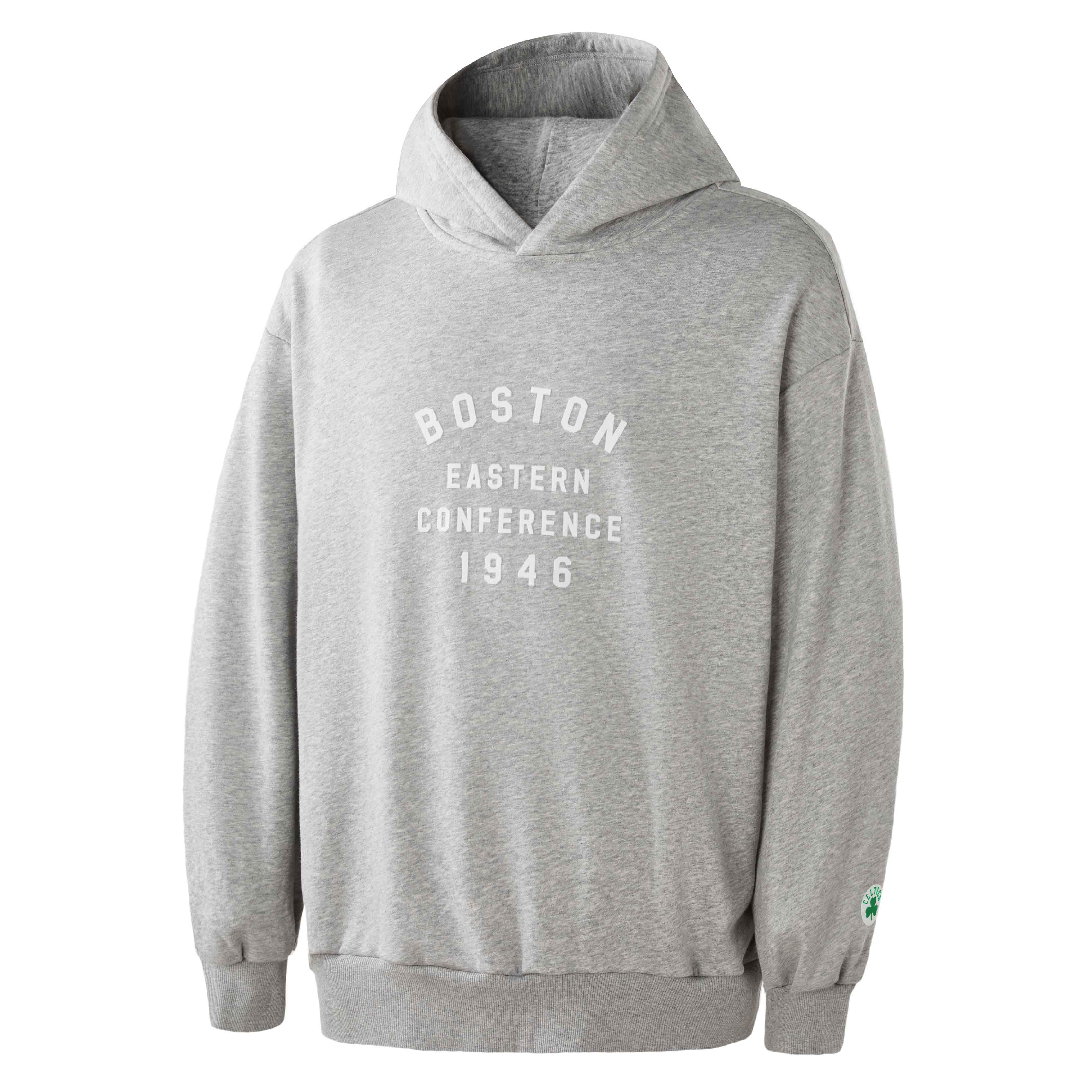 NBA Team Story Boston Celtics Grey Hoodie Unisex with Letter and Number Print APHOD00075BOS03