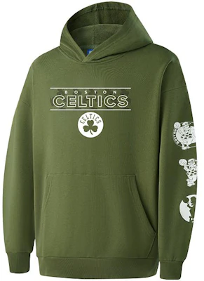 NBA 球隊故事波士頓塞爾提克隊標誌連帽衫男士寬鬆版軍綠色 APHOD00156BOS27 Buy NBA 球隊故事波士頓塞爾提克隊標誌連帽衫男士寬鬆版軍綠色 APHOD00156BOS27