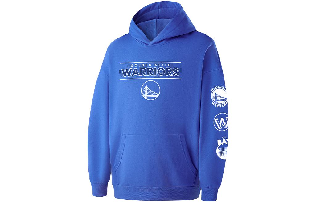 NBA Team Story Golden State Warriors Logo Oversized Hoodie Blue APHOD00156GSW06