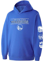 NBA Team Story Golden State Warriors Logo Oversized Hoodie Blue APHOD00156GSW06 NBA Team Story Golden State Warriors Logo Oversized Hoodie Blue APHOD00156GSW06