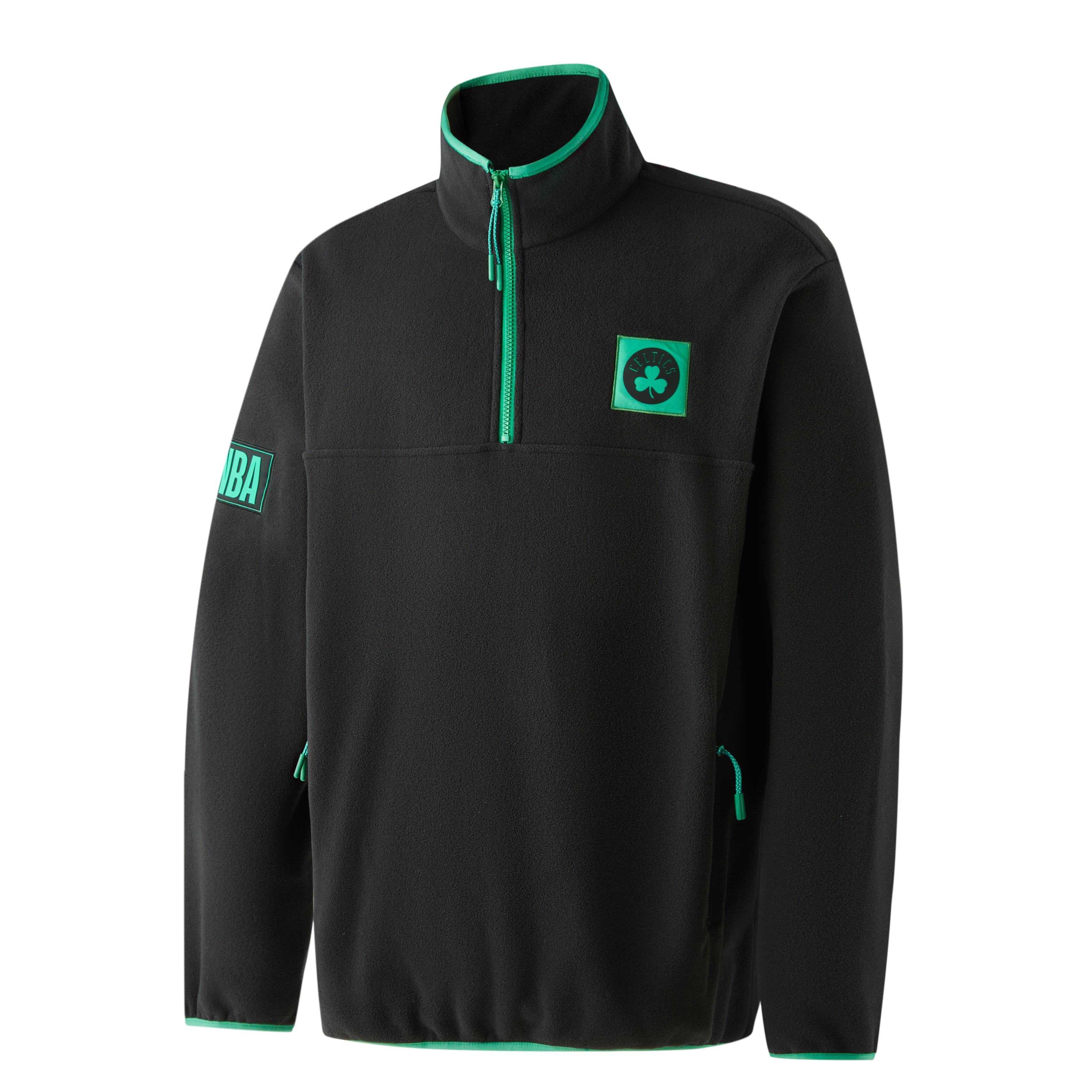 NBA Team Story Series Boston Celtics Embroidered Half-Zip Jacket Unisex Black APOTW00152BOS01