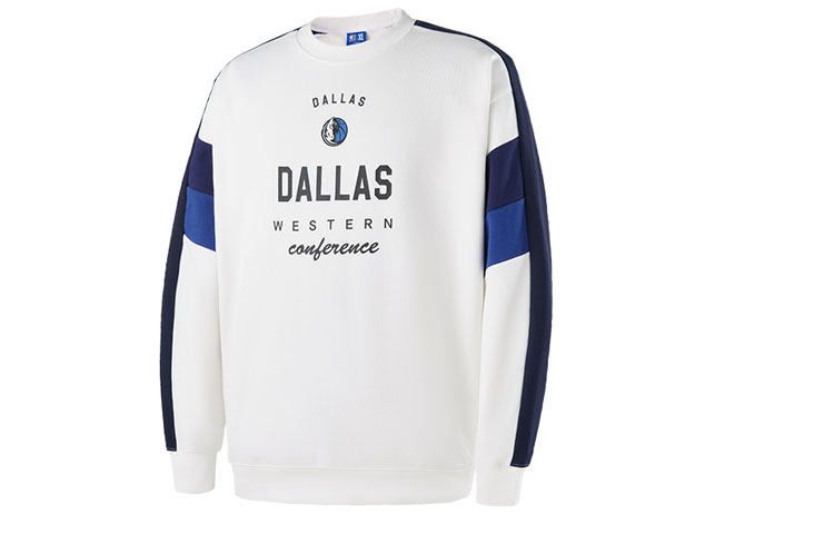 NBA Team Story Series Dallas Mavericks Colorblock Crewneck Sweatshirt Unisex White APCRE00077DAL02