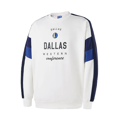 NBA Team Story Series Dallas Mavericks Colorblock Crewneck Sweatshirt Unisex White APCRE00077DAL02