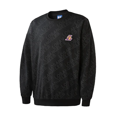 NBA Team Story Series Los Angeles Lakers Embroidered Sweatshirt Unisex Black APCRE00079LAL01