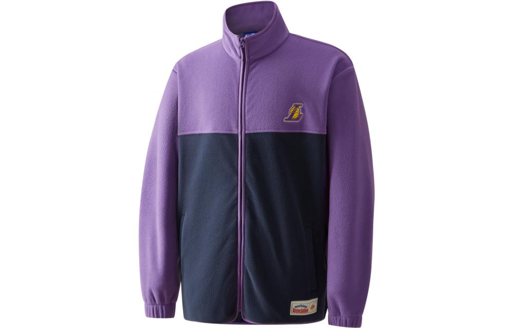 NBA Team Story Series Los Angeles Lakers Letter Logo Embroidered Jacket Purple APOTW00115LAL09
