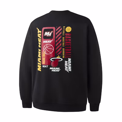 NBA Team Story Series Miami Heat Unisex Black Crewneck Casual Sweatshirt APCRE00166MIA01