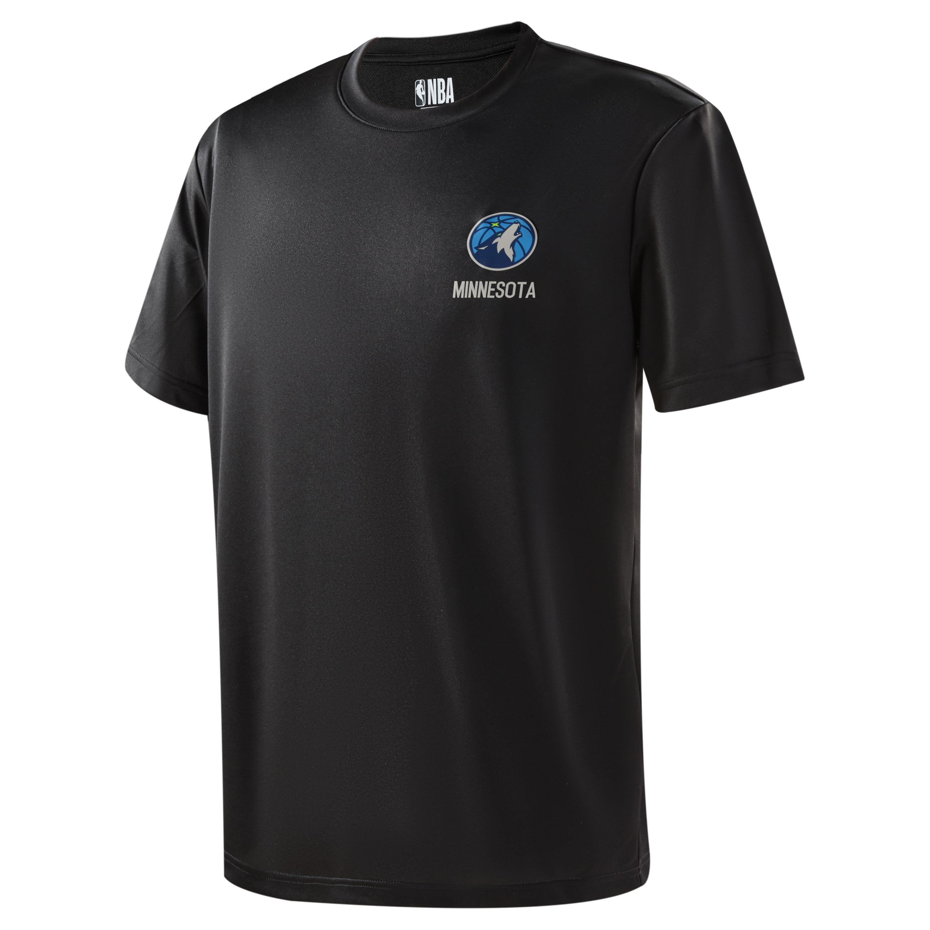 NBA Timberwolves Quick-Dry Basketball Training Graphic Tee Black Mens APTEE00644MIN01