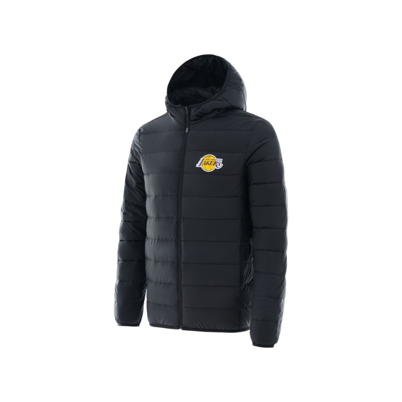 NBA Tip-Off Series Los Angeles Lakers Logo Lightweight Hooded Down Jacket Black F3APHO22DN13688LAL