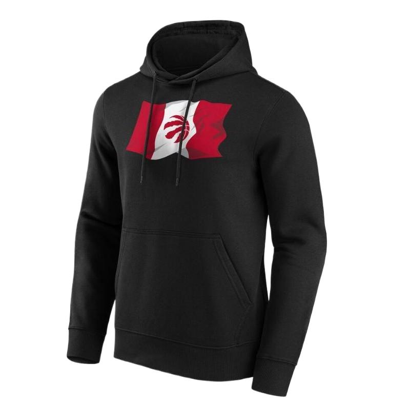 NBA Toronto Raptors Letter Print Casual Hoodie - Black 12088939