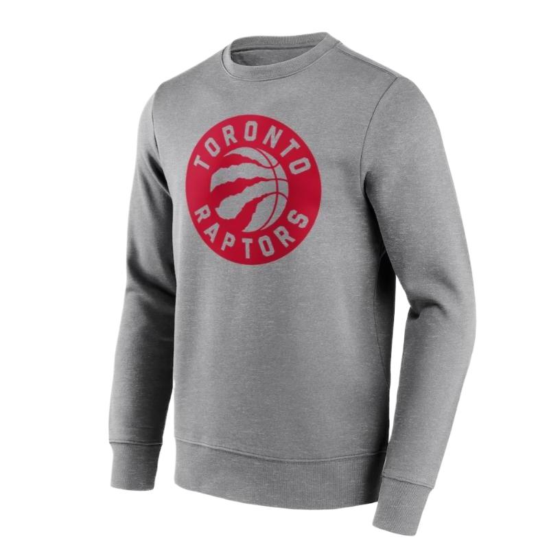 NBA Toronto Raptors Logo Design Pullover Sweatshirt Grey - Comfortable Wear 12088813