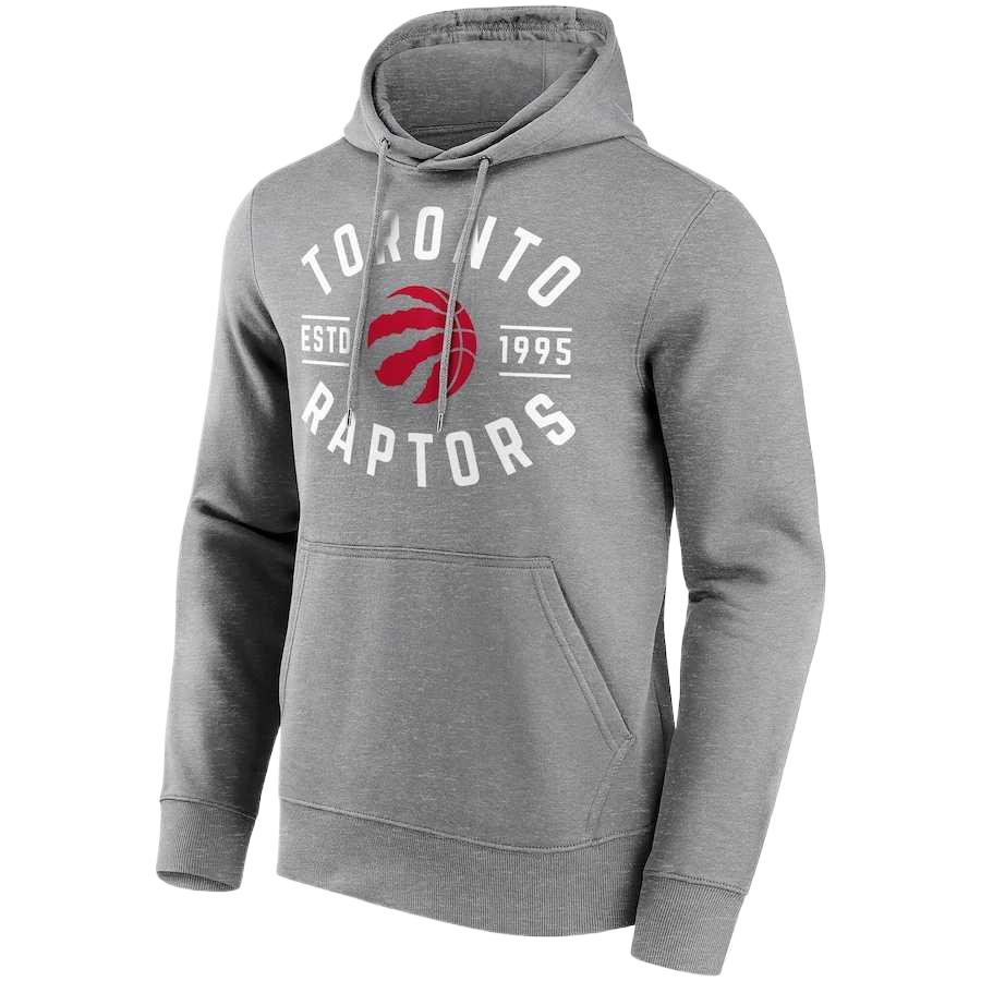 NBA Toronto Raptors True Classic Graphic Hoodie Gray Long Sleeve Pullover 12085773