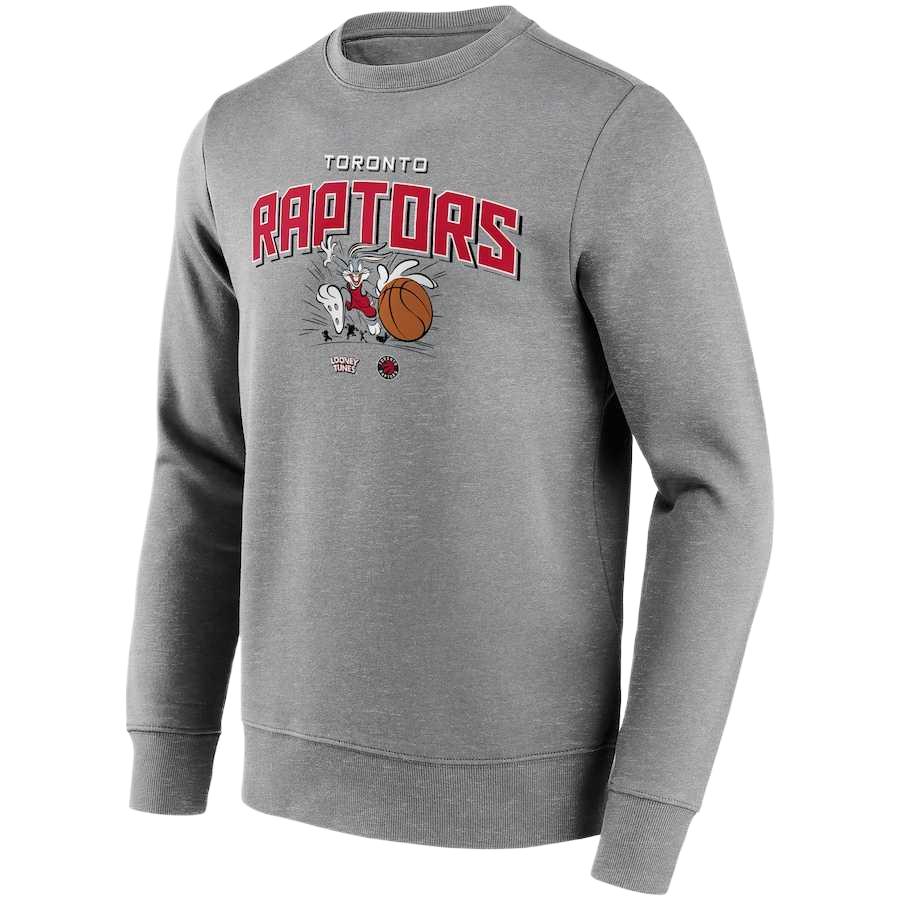NBA Toronto Raptors Looney Tunes Bugs Bunny Grey Crewneck Sweatshirt 13327602