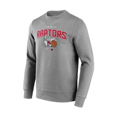 NBA Toronto Raptors Looney Tunes Bugs Bunny Grey Crewneck Sweatshirt 13327602