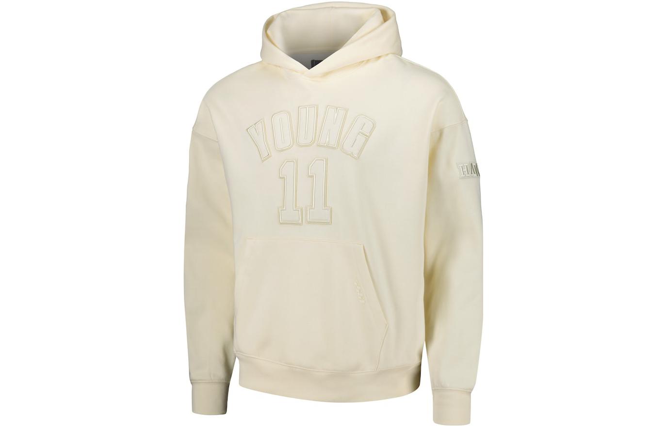 NBA Trae Young AtlAnta Hawks Hoodie Cream Unisex Casual Numeric Letter Design 5347521