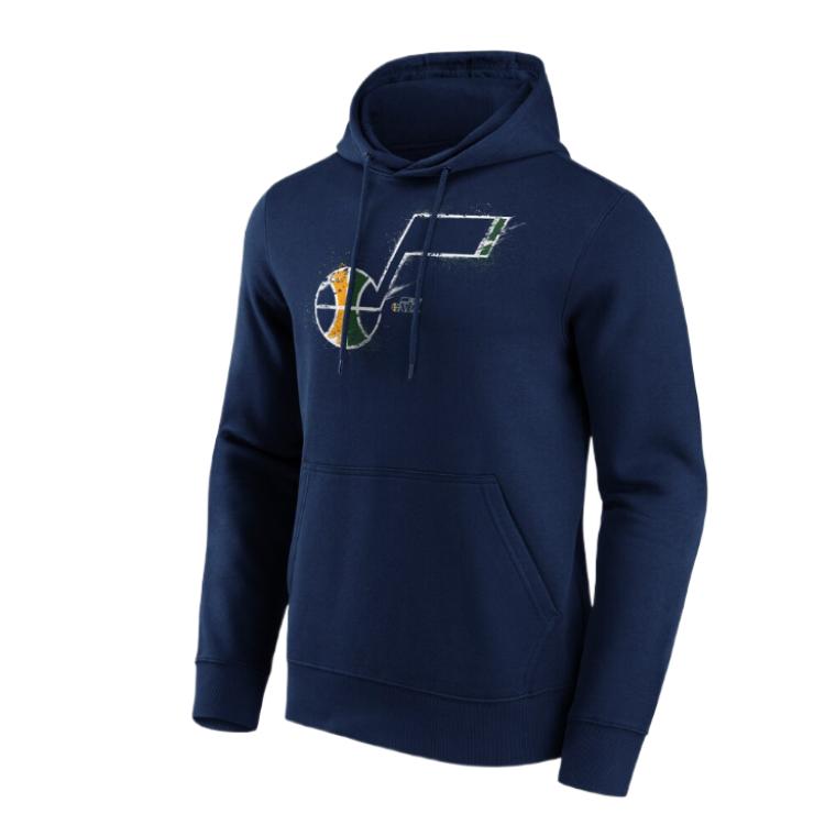 NBA Utah Jazz Fanatics Splatter Graphic Hoodie Blue/Black Pullover 12088178