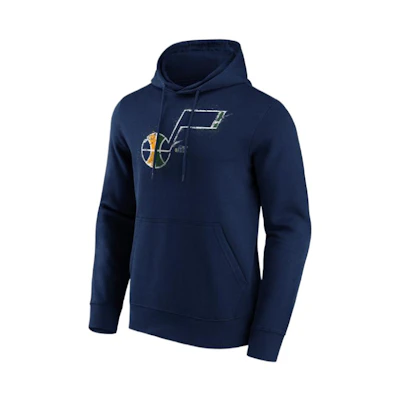 NBA Utah Jazz Fanatics Splatter Graphic Hoodie Blue/Black Pullover 12088178