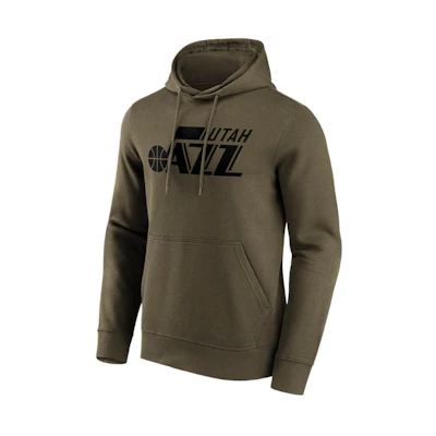 NBA Utah Jazz Olive Green Hoodie Long-Sleeve Casual Sweatshirt 12087229