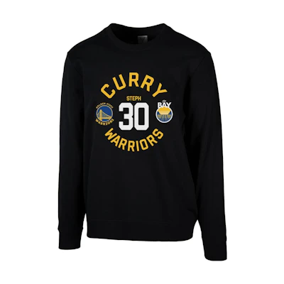 NBA Warriors Courage Series Curry #30 Printed Crewneck Sweatshirt Black Men LWAPSP22CR12577GSW