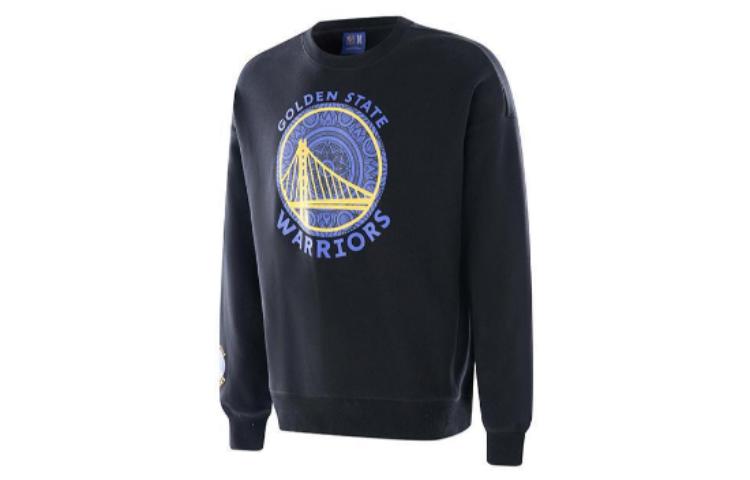 NBA Warriors Paisley Crewneck Sweatshirt Unisex Black Long Sleeve Casual Wear APCRE00016GSW16