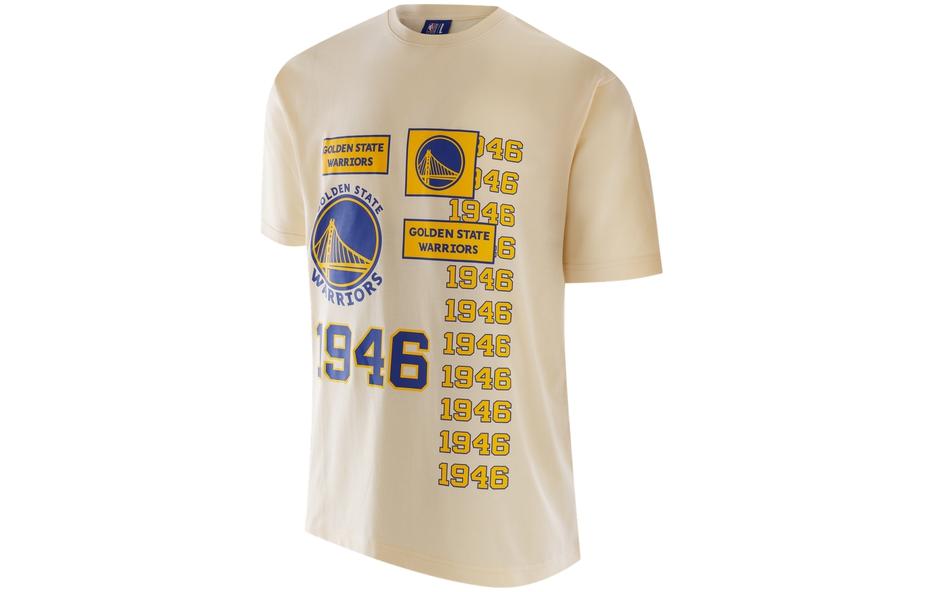 NBA Warriors Retro Graphic Crewneck Short Sleeve T-Shirt Unisex F2APSP22TE11814GSW