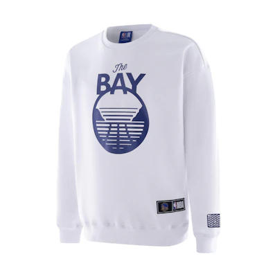 NBA Warriors Team Pullover Sweatshirt Unisex Crewneck - Off-White APCRE00015GSW26