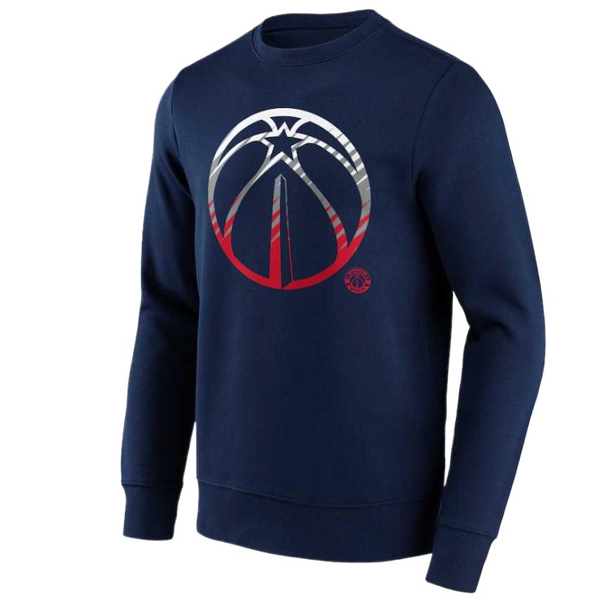 NBA Washington Wizards Blue Crewneck Logo Sweatshirt Long Sleeve Casual 12085510