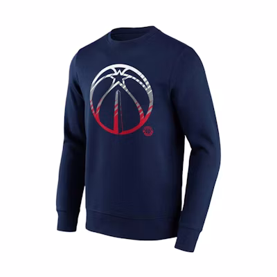 NBA Washington Wizards Blue Crewneck Logo Sweatshirt Long Sleeve Casual 12085510