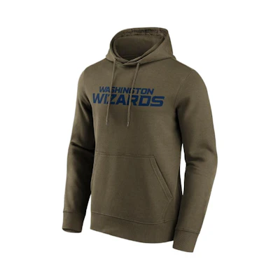 NBA Washington Wizards Fanatics Hoodie Olive Green Fashion Pullover 12088586