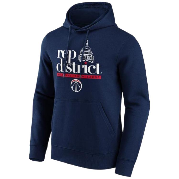NBA Washington Wizards Fanatics Letter Print Hoodie Navy - Long Sleeve 12089049