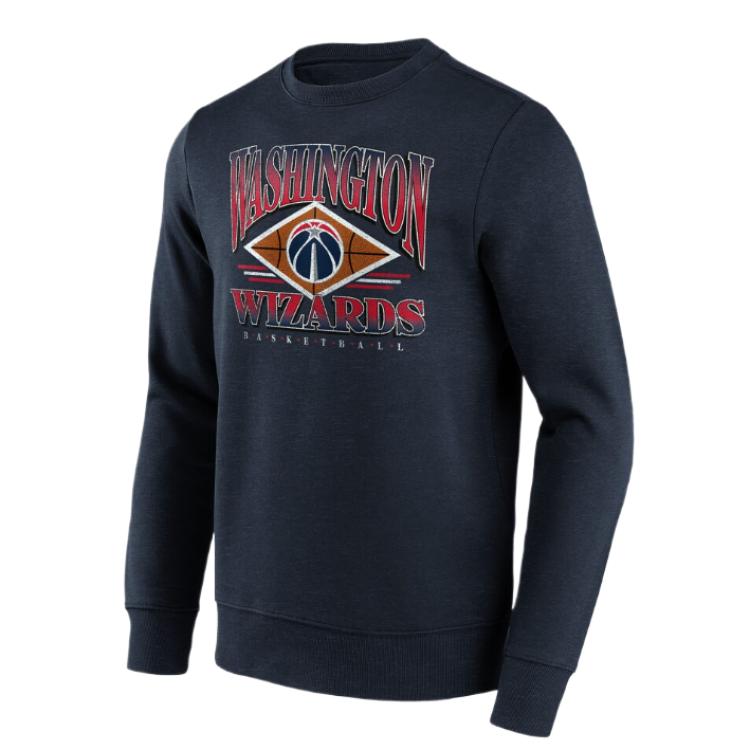 NBA Washington Wizards Fanatics Logo Graphic Crewneck Sweatshirt Black Mens 13341054