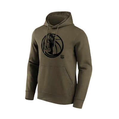 NBA Fanatics Dallas Mavericks Logo Hoodie Brown Green Pullover Sweater 12087176