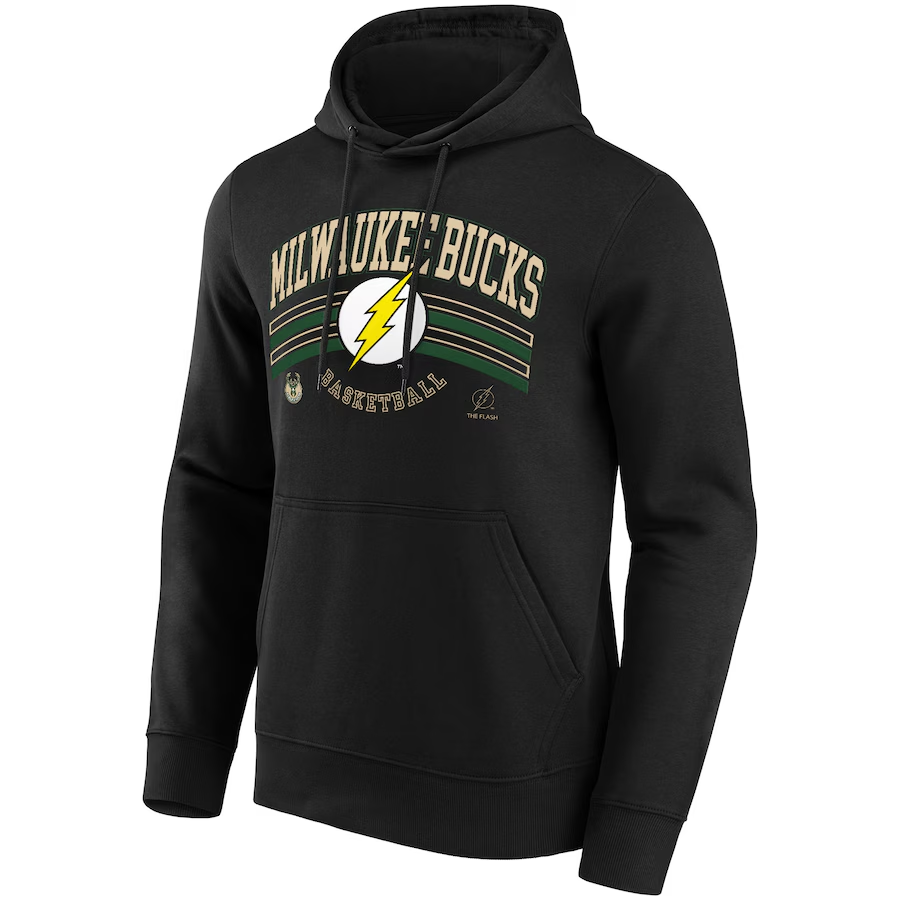 NBA Fanatics Milwaukee Bucks DC The Flash Logo Hoodie Black () 14420479