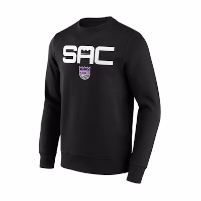 NBA Fanatics Sacramento Kings Crewneck Sweatshirt Black/White () 12089307