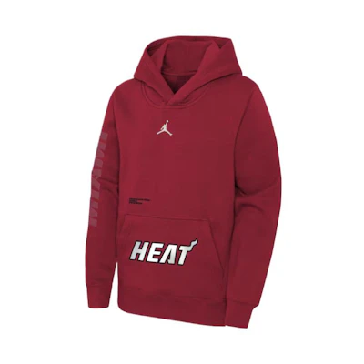 NBA Jordan Miami Heat Letter Print Hoodie Unisex Deep Red 13371670