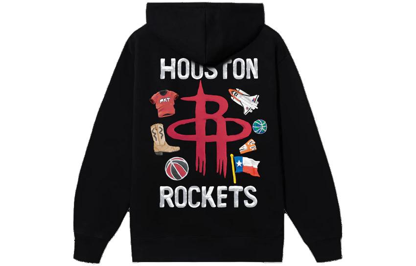 NBA MARKET FW23 Houston Rockets Logo Black Hoodie Unisex 397000555