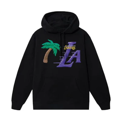 NBA MARKET FW23 Palm Trees Lakers Logo Hoodie Unisex Black 397000550