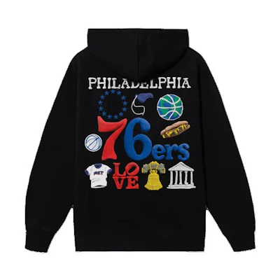 NBA MARKET Philadelphia 76ers FW23 Logo Hoodie Unisex Black 397000554