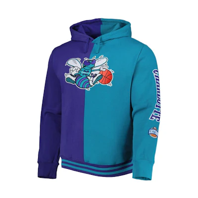 NBA Mitchell & Ness Charlotte Hornets Logo Hoodie Purple () 5176738