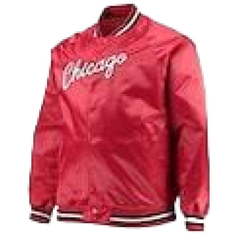 NBA x Mitchell & Ness Chicago Bulls Logo Red Outdoor Sports Jacket Men 4524986