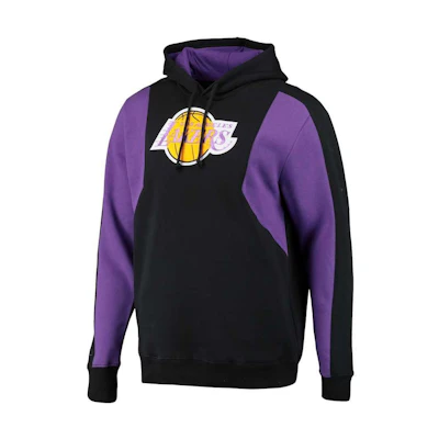 NBA Mitchell & Ness Lakers Colorblock Hoodie Black Casual Loose Fit 13326010