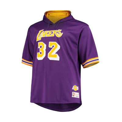 NBA Mitchell & Ness Lakers Magic Johnson Colorblock Hoodie Purple - 4520187
