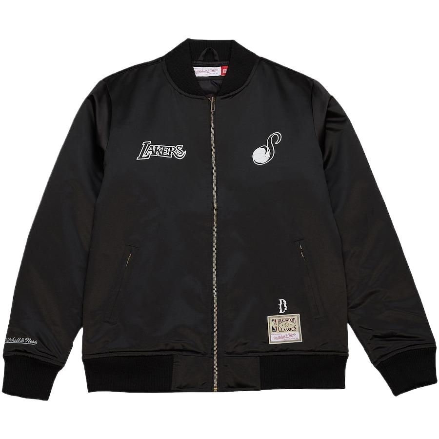 NBA x Mitchell & Ness Los Angeles Lakers Suga Glitch Zip Jacket Black 200542198