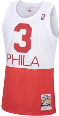 NBA x Mitchell & Ness フィラデルフィア76ers アレン・アイバーソン レッドホワイト ジャージ メンズ 4106135 Buy NBA x Mitchell & Ness フィラデルフィア76ers アレン・アイバーソン レッドホワイト ジャージ メンズ 4106135