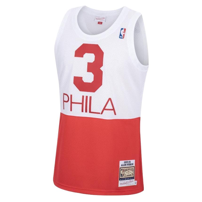 Order NBA x Mitchell & Ness フィラデルフィア76ers アレン・アイバーソン レッドホワイト ジャージ メンズ 4106135