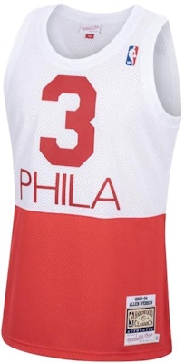 NBA x Mitchell & Ness フィラデルフィア76ers アレン・アイバーソン レッドホワイト ジャージ メンズ 4106135 Order NBA x Mitchell & Ness フィラデルフィア76ers アレン・アイバーソン レッドホワイト ジャージ メンズ 4106135