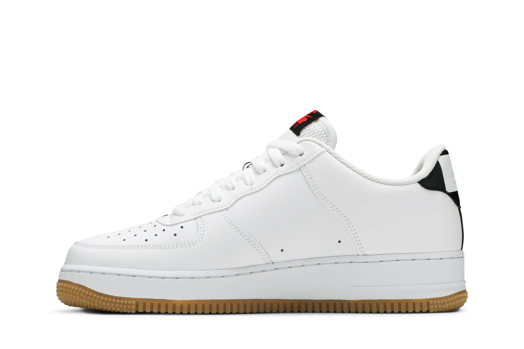 NBA Nike Air Force 1 '07 LV8 'White Bright Crimson' 圖 3